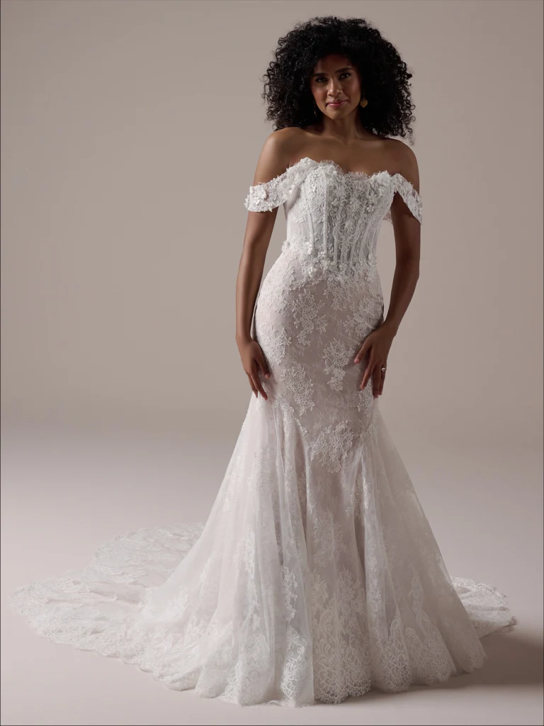 wedding gown with lace