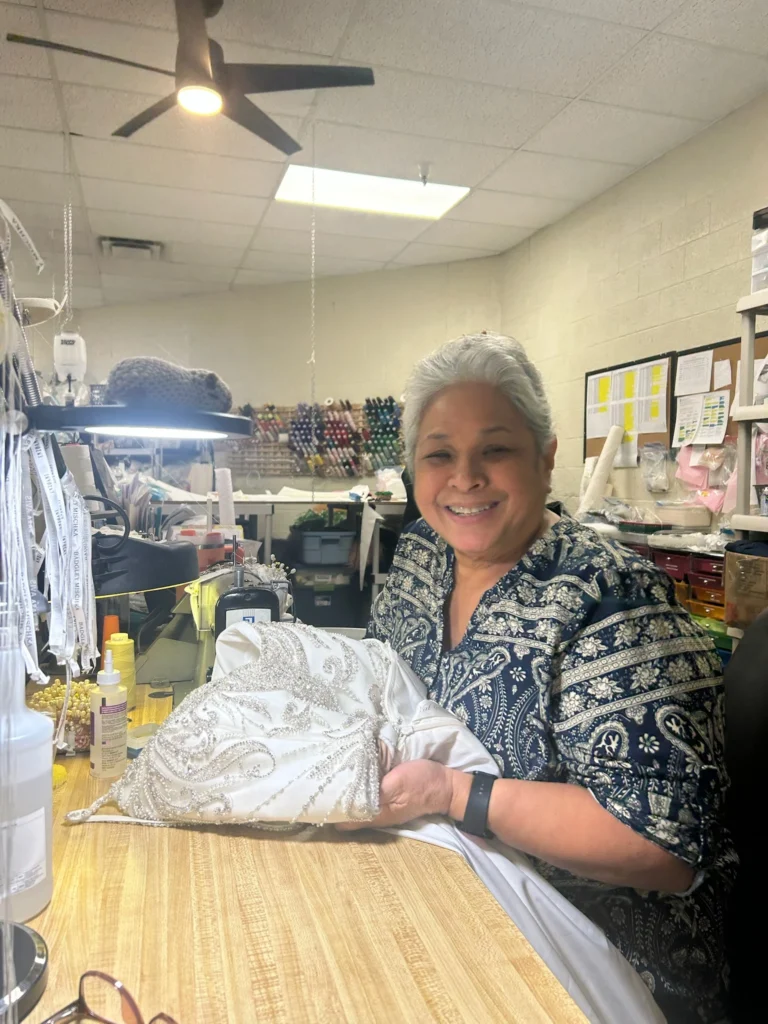 Suzanne in her happy place!