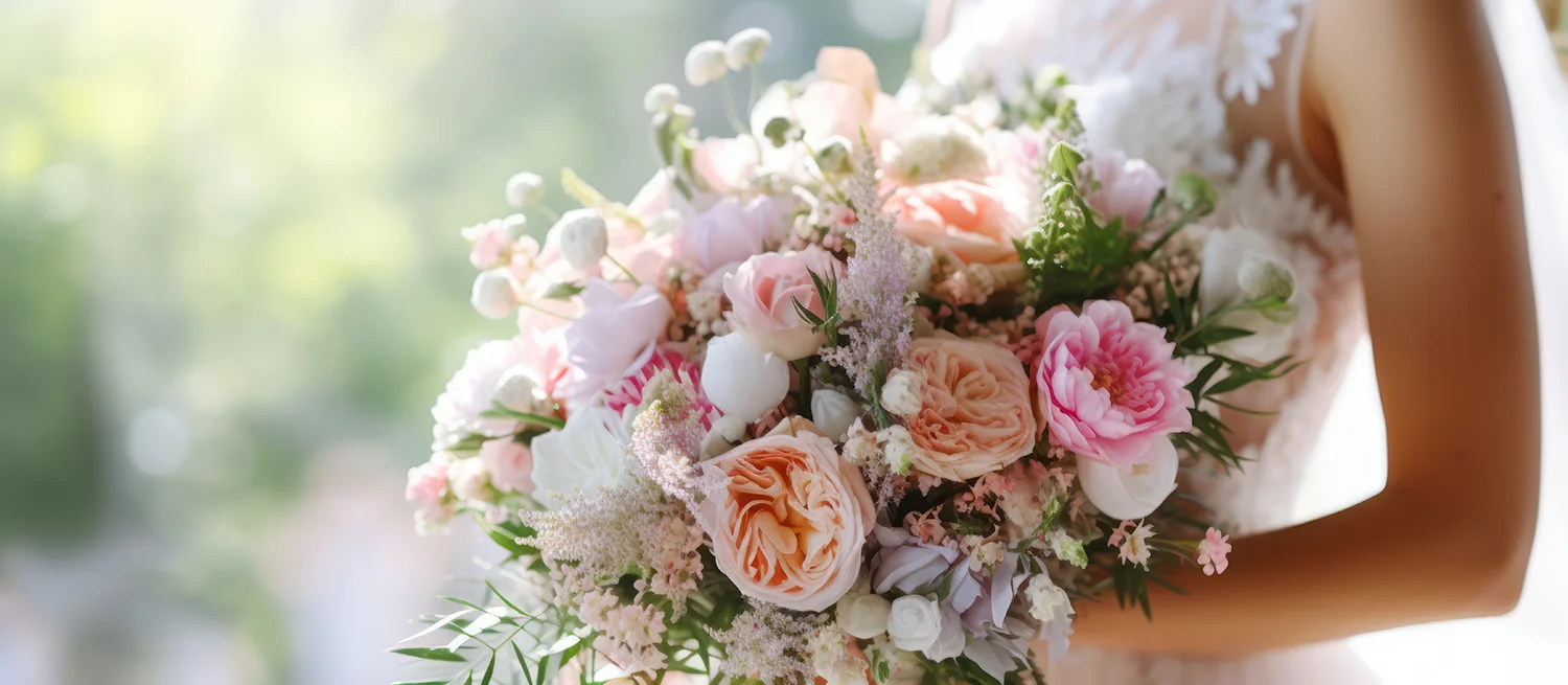 bride holding a bouquet